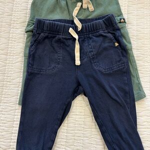 BabyGap Pull on Pants, 2 pair…Navy & Green Size 6-12 Mos